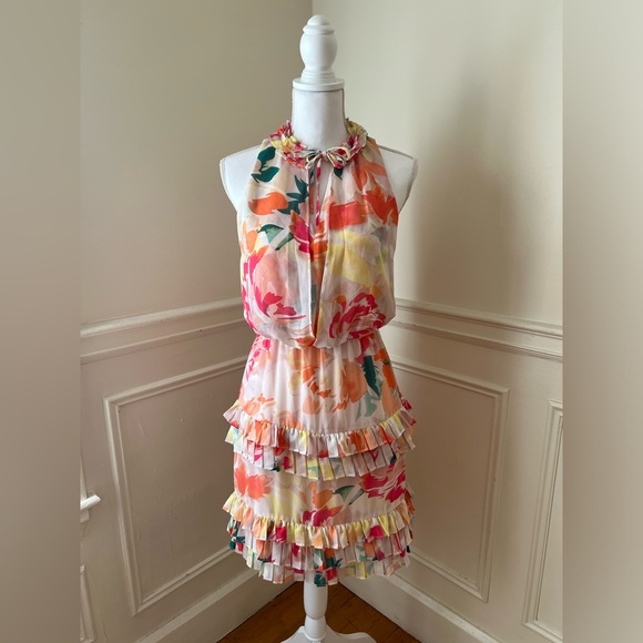 Bright Floral Mini Dress - Picture 8 of 10